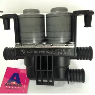 Válvula Aquecedor Duplo Solenóide BMW - 1147412137 - 6412 837499502 - Original