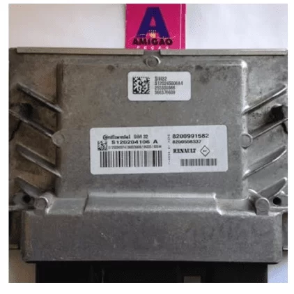 Módulo Injeção Renault Clio Sandero Logan 1.0 16V Flex S120204106A 8200991582 SIM32 Continental