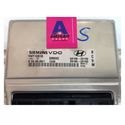 Módulo Injeção Hyundai Tucson 2.0 16V Gas 5WY1H61B 39106-23102 - 3910623102 SIMK43 Original