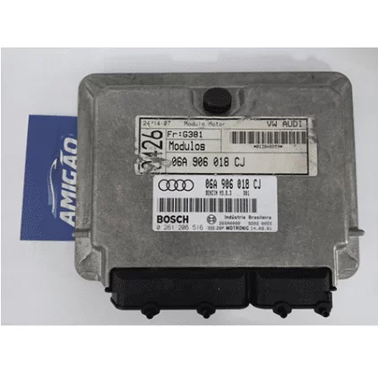 Módulo Injeção Audi A3 Turbo 1.8 06A906018CJ 0261206516 Orig Bosch