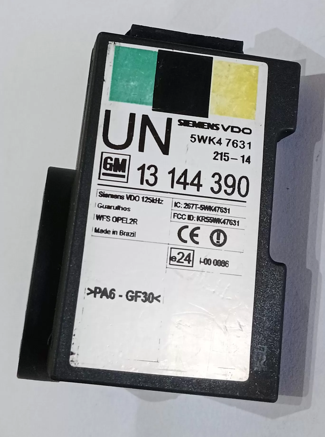 Módulo Imobilizador Antena Corsa Celta Prisma Vectra Astra Montana 13144390 5WK47631 Siemens